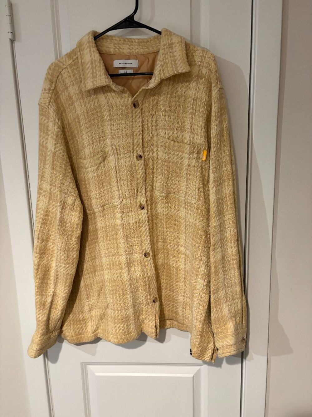 Urban Outfitters Vintage Exploded Twill Work Overshirt | Color: Tan/Yellow | Siz